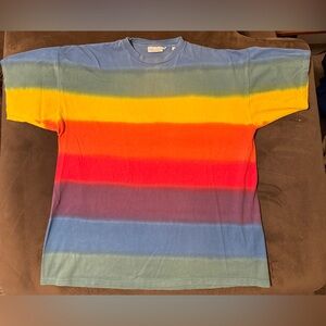 Britches Great Outdoors Rainbow Tie Dye Crew Neck Casual Short Sleeve Tee XL